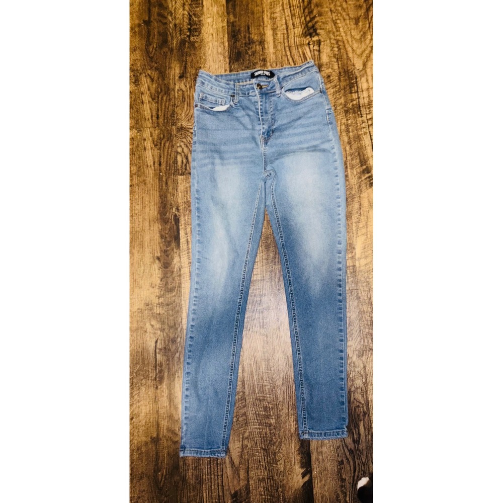 Skinny Fries Womens High Waisted Skinny Jeans Light Wash Blue Size 11 SP8988-R
